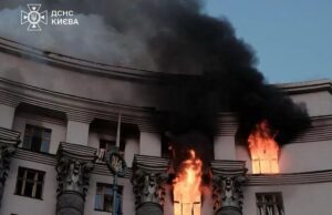 Em maior ataque aéreo, Rússia atinge prédio do governo na Ucrânia