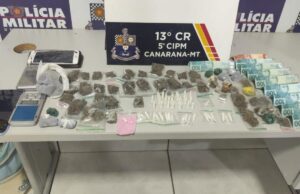PM flagra casal traficando e apreende 102 porções de drogas