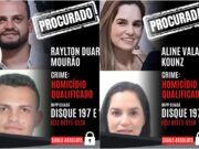 Polícia divulga cartaz e caça casal suspeito de matar personal