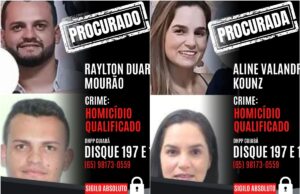Polícia divulga cartaz e caça casal suspeito de matar personal