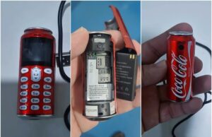 Polícia apreende minicelular em formato de Coca-Cola; veja
