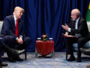 Lula encontra Trump e diz que não há motivo para desavenças com os EUA