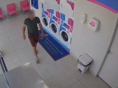 Câmera flagra ladrão furtando roupas de lavanderia 24h em VG