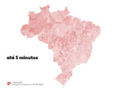 Mapa mostra tempo que as pessoas levam para ir trabalhar na sua cidade