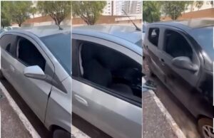 Vídeo mostra sequência de carros furtados em bairro nobre; veja