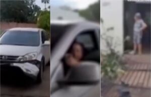 Mulher usa carro para destruir loja do ex e casa da ex-sogra em MT