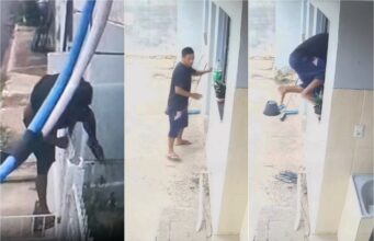 Vídeos mostram bandido invadindo e furtando casa em Cuiabá